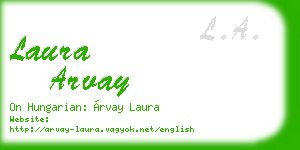 laura arvay business card