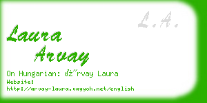 laura arvay business card